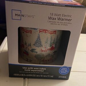 Mainstays Holiday Wax Warmer - Red and White Festive Design